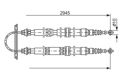 Cable Pull, parking brake BOSCH 1 987 477 390