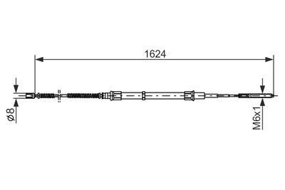 Cable Pull, parking brake BOSCH 1 987 477 407