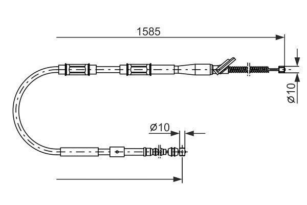 BOSCH 1 987 477 413 Cable Pull, parking brake