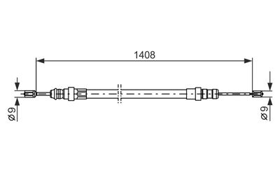 Cable Pull, parking brake BOSCH 1 987 477 488