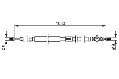 Cable Pull, parking brake BOSCH 1 987 477 491