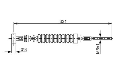 Cable Pull, parking brake BOSCH 1 987 477 539