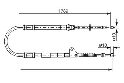 Cable Pull, parking brake BOSCH 1 987 477 540