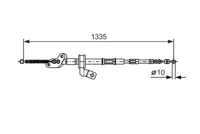 Cable Pull, parking brake BOSCH 1 987 477 542