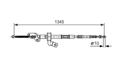Cable Pull, parking brake BOSCH 1 987 477 547