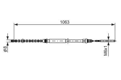 Cable Pull, parking brake BOSCH 1 987 477 568