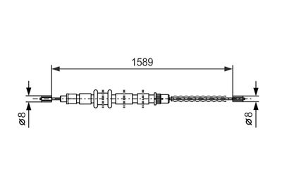 Cable Pull, parking brake BOSCH 1 987 477 620