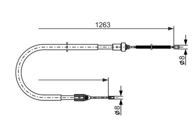 Cable Pull, parking brake BOSCH 1 987 477 642