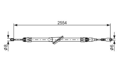 Cable Pull, parking brake BOSCH 1 987 477 699