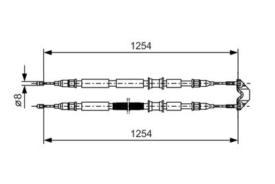 Cable Pull, parking brake BOSCH 1 987 477 764