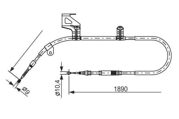 BOSCH 1 987 477 803 Cable Pull, parking brake