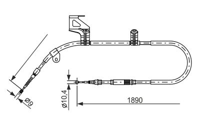 Cable Pull, parking brake BOSCH 1 987 477 803