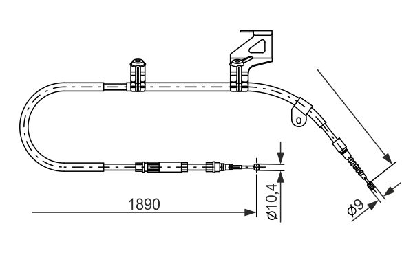 BOSCH 1 987 477 804 Cable Pull, parking brake