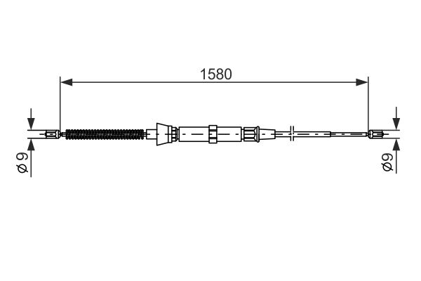 BOSCH 1 987 477 806 Cable Pull, parking brake