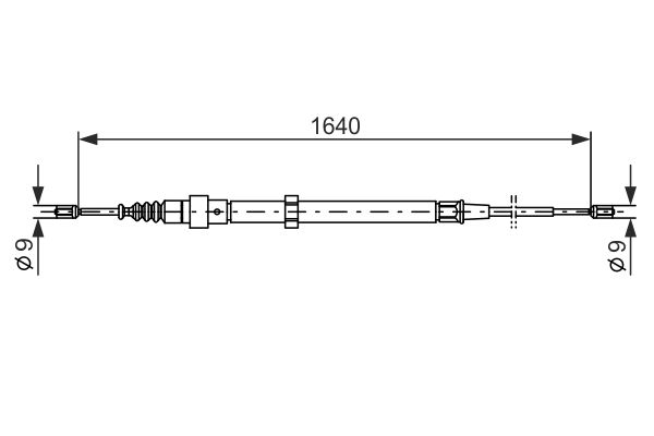 BOSCH 1 987 477 807 Cable Pull, parking brake
