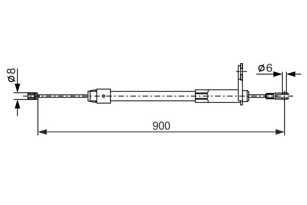BOSCH 1 987 477 847 Cable Pull, parking brake