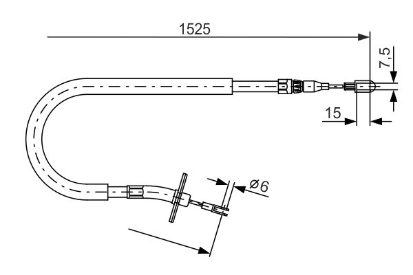 BOSCH 1 987 477 858 Cable Pull, parking brake
