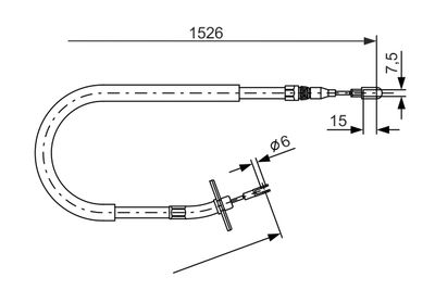 Cable Pull, parking brake BOSCH 1 987 477 859