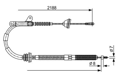 Cable Pull, parking brake BOSCH 1 987 477 879