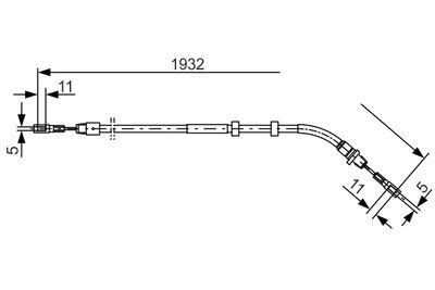 Cable Pull, parking brake BOSCH 1 987 477 904