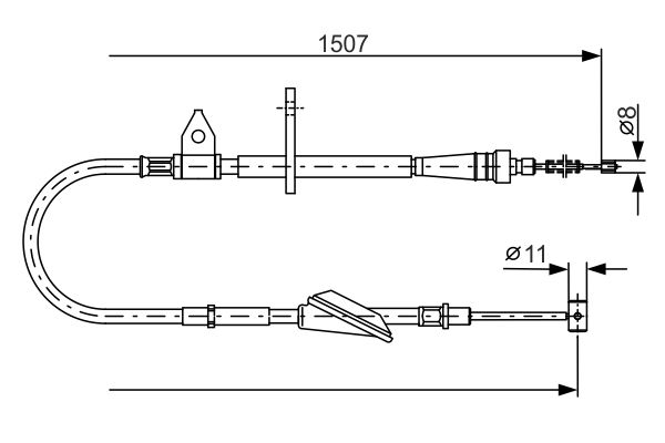 BOSCH 1 987 477 995 Cable Pull, parking brake