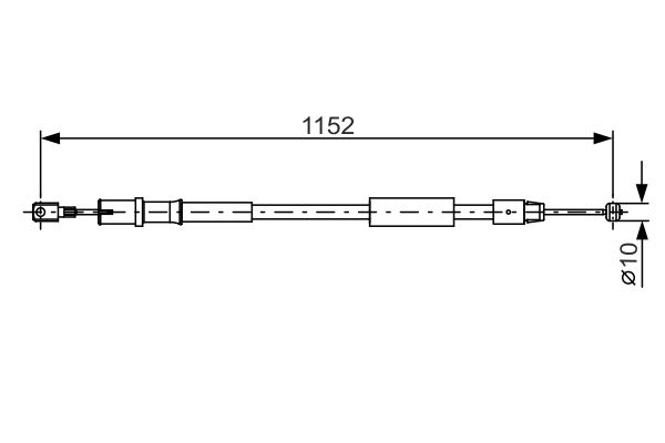 BOSCH 1 987 482 025 Cable Pull, parking brake