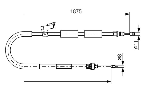 BOSCH 1 987 482 057 Cable Pull, parking brake