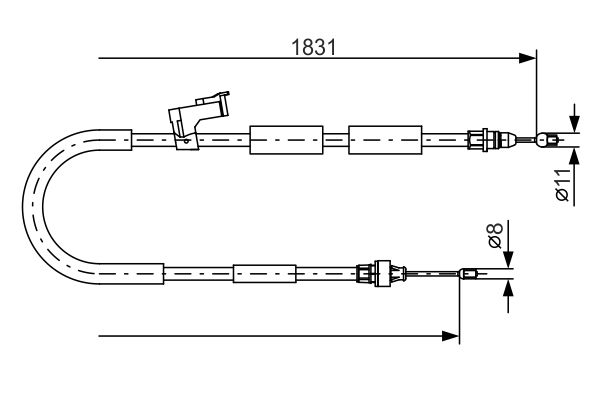 BOSCH 1 987 482 058 Cable Pull, parking brake