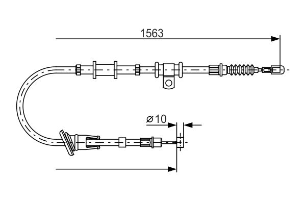 BOSCH 1 987 482 064 Cable Pull, parking brake