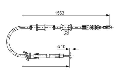 Cable Pull, parking brake BOSCH 1 987 482 064