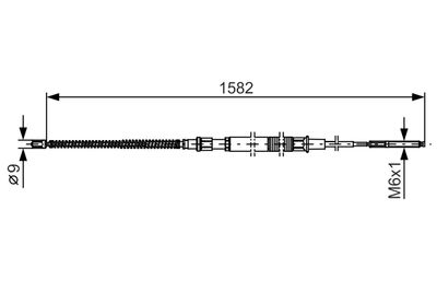 Cable Pull, parking brake BOSCH 1 987 482 124
