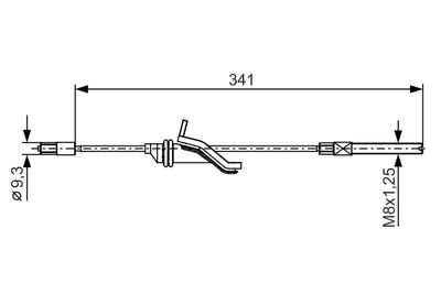 Cable Pull, parking brake BOSCH 1 987 482 188
