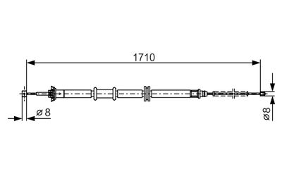 Cable Pull, parking brake BOSCH 1 987 482 207