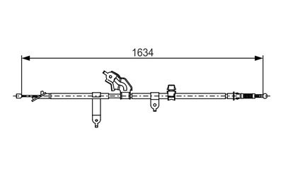 Cable Pull, parking brake BOSCH 1 987 482 222