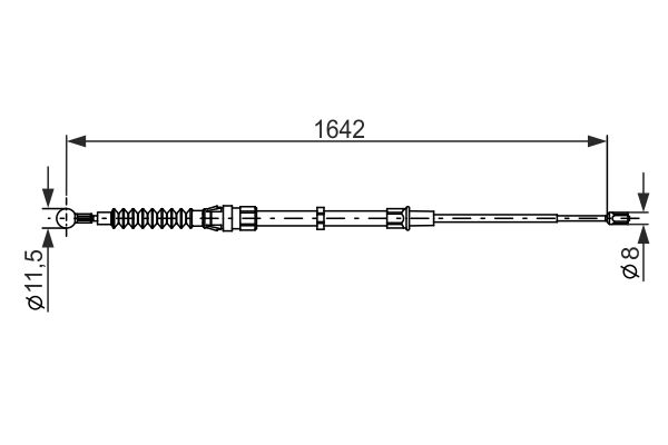 BOSCH 1 987 482 267 Cable Pull, parking brake