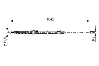 Cable Pull, parking brake BOSCH 1 987 482 267