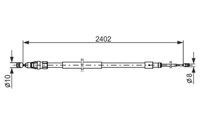 Cable Pull, parking brake BOSCH 1 987 482 276