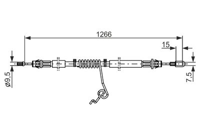 Cable Pull, parking brake BOSCH 1 987 482 281
