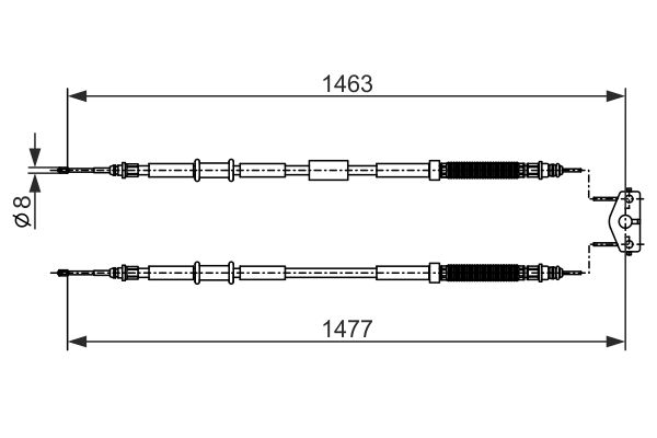 BOSCH 1 987 482 283 Cable Pull, parking brake