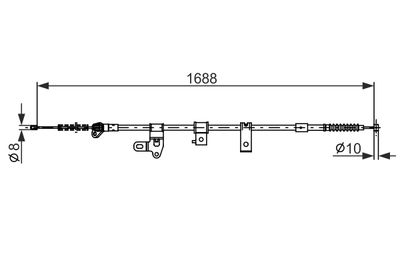 Cable Pull, parking brake BOSCH 1 987 482 306