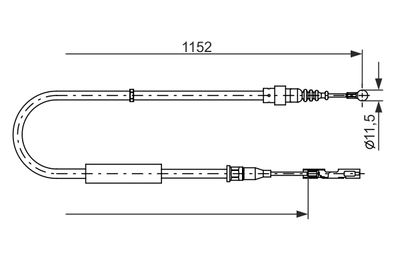 Cable Pull, parking brake BOSCH 1 987 482 310