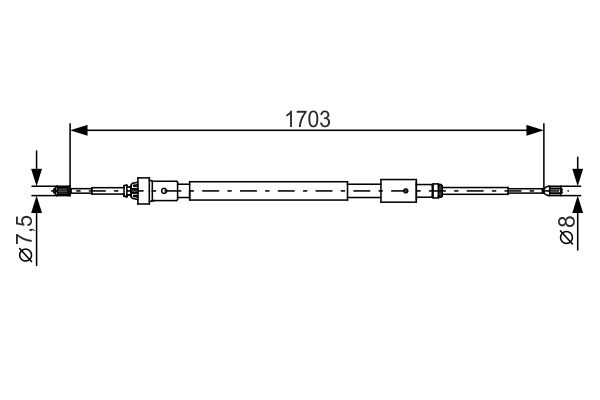 BOSCH 1 987 482 315 Cable Pull, parking brake