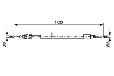 Cable Pull, parking brake BOSCH 1 987 482 317