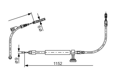 Cable Pull, parking brake BOSCH 1 987 482 332