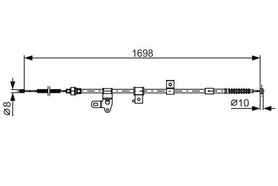 Cable Pull, parking brake BOSCH 1 987 482 346