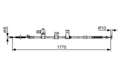 Cable Pull, parking brake BOSCH 1 987 482 347