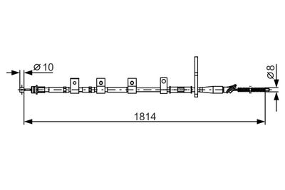 Cable Pull, parking brake BOSCH 1 987 482 357