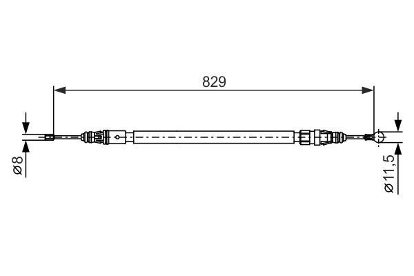 BOSCH 1 987 482 372 Cable Pull, parking brake