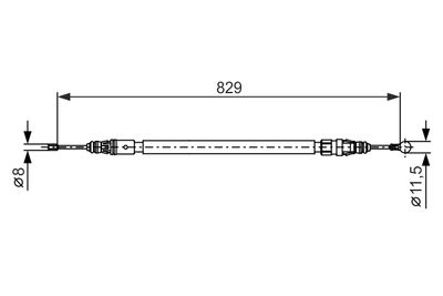 Cable Pull, parking brake BOSCH 1 987 482 372