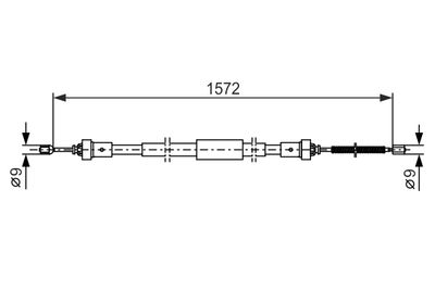 Cable Pull, parking brake BOSCH 1 987 482 384